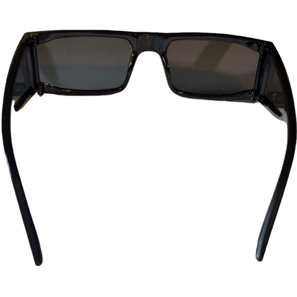 Womens Mini Lens Black Fashion Shield Sunglasses - Picture 4 of 5